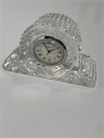 Waterford, Crystal Signed small shelf clock
