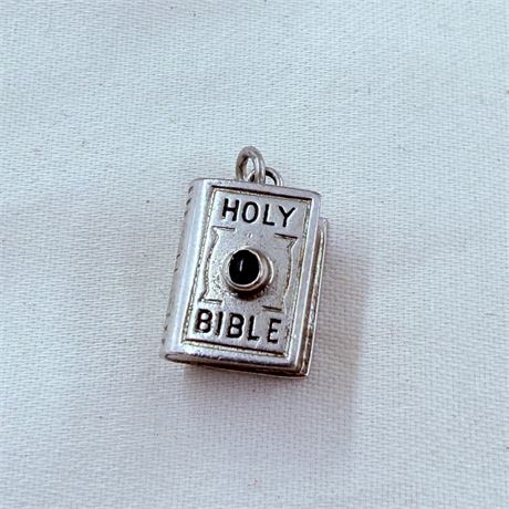 3.1g Vtg Sterling Bible Charm / Pendant