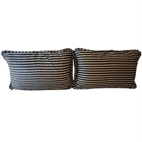 Stripped Black/Tan Custom-Made Throw Pillows