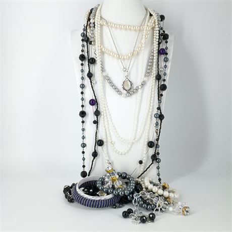 Jewelry Lot - Faux Pearls & Costume Jewelry