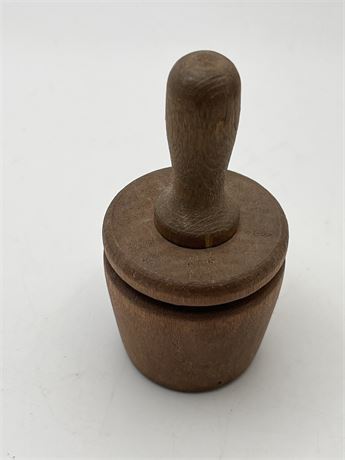 Vintage wooden butter press