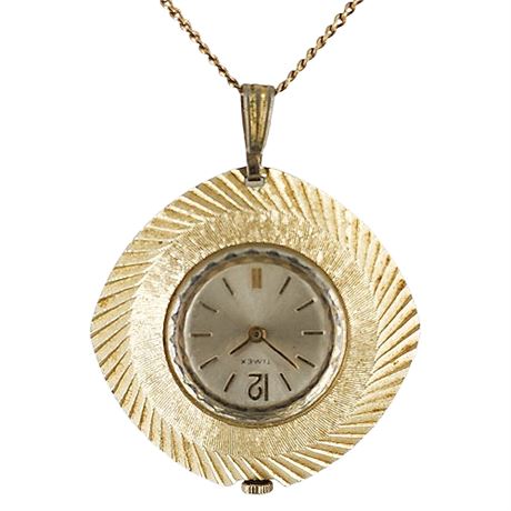 Vintage Timex Ladies' Watch Pendant Necklace