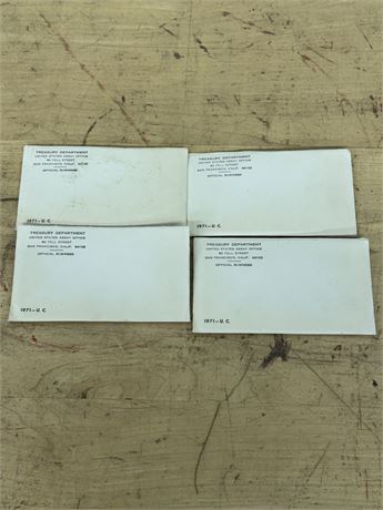 Four (4) 1971 Uncirculated Mint Set