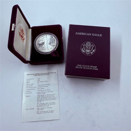 1989-S Silver Eagle Proof