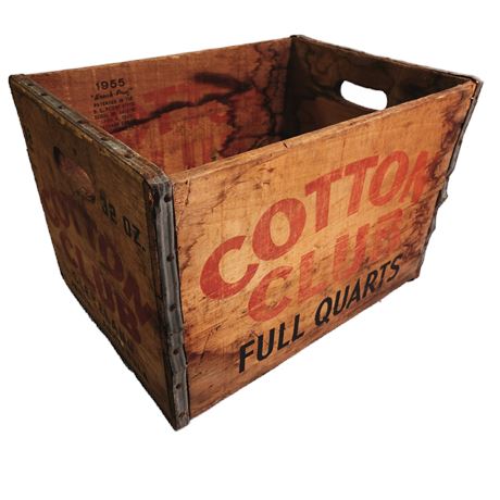 Vintage "Cotton Club" Wood Crate Advertisement