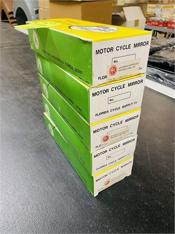 5 Pairs NOS FCS Motorcycle Mirrors