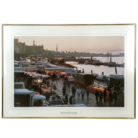 Rene Menges Print of Hamburg Fischmarkt Scene, German Photographer