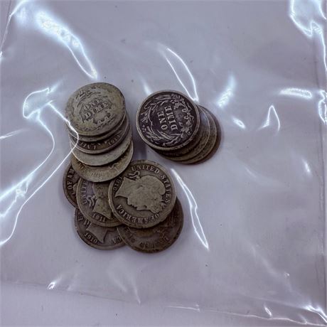 15 Unsearched Barber Dimes