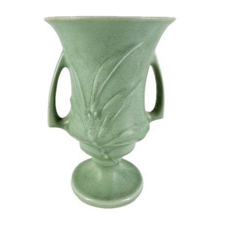 Vintage Roseville Pottery Crystal Green Vase