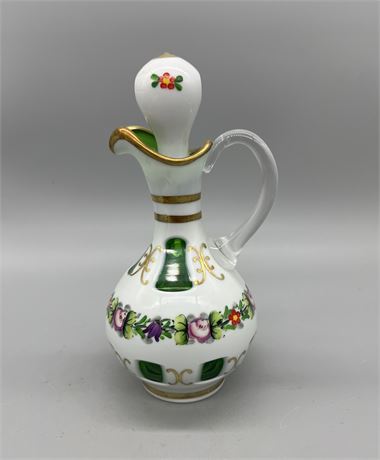 Antique Bohemian Cut To Clear Cruet