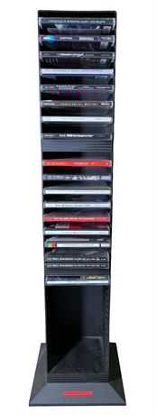 Laserline CD Storage Tower with 18 Music CDs
