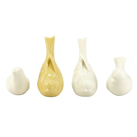 Lot of Four Vintage Lenox Porcelain Sparrows