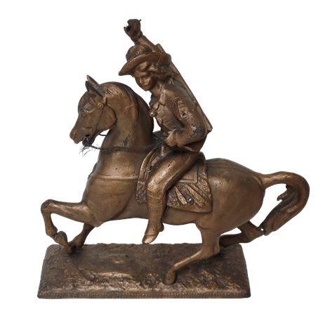 Nicholas Muller Bronze Cowboy on Horse Statue