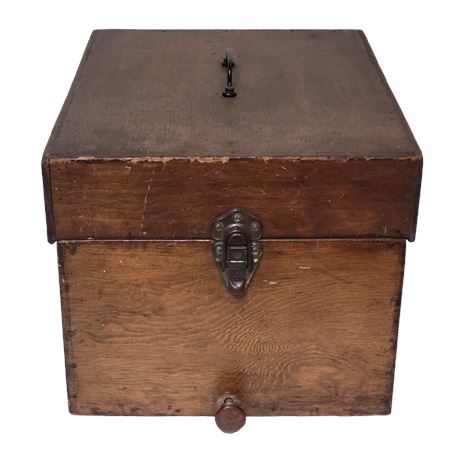 Vintage Wood File Box