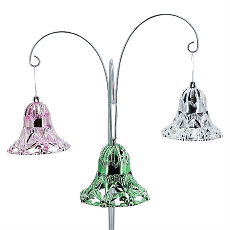 Vintage Bradford Metallic Plastic Bell Christmas Ornaments