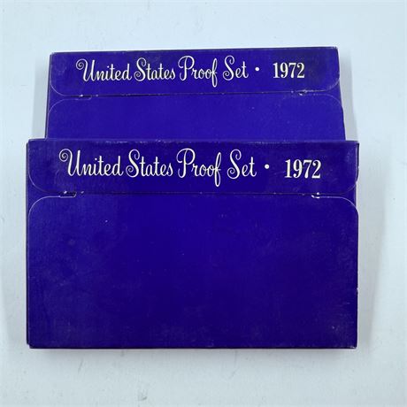 2x 1972 US Mint Proof Sets