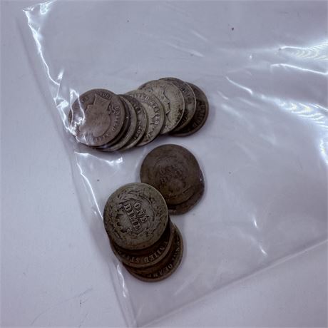 15 Unsearched Barber Dimes