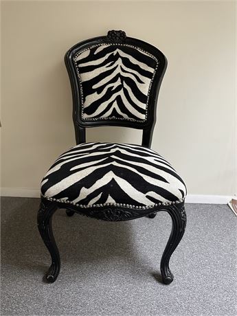 Zebra Print Side Chair