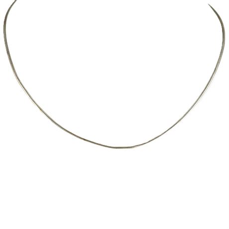 Vintage Sterling Silver Snake Chain Necklace – Marked 925 & N/C