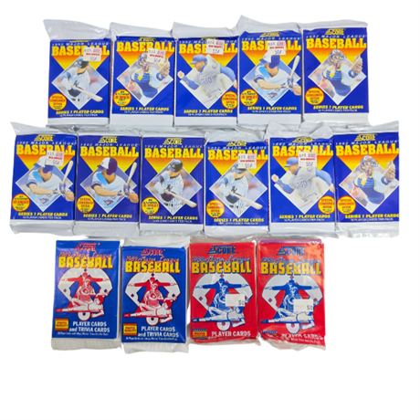 Lot of 15 Score Basebal Packs