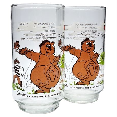 Pair Vintage 1977 LK's Pierre the Bear Glasses