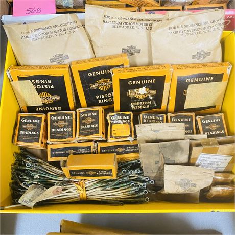 NOS WWII Military Surplus Harley Davidson Lot