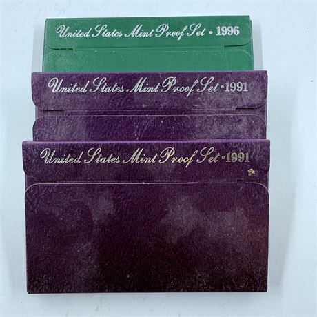 3x US Mint Proof Sets