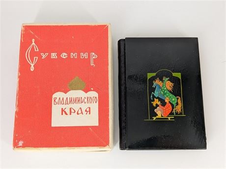 New 1979 RUSSIAN LACQUER PALEKH STYLE ADDRESS BOOK + Photos
