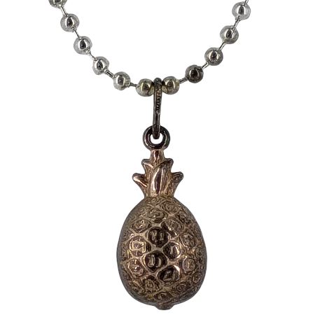 Silver-Tone Pineapple Necklace
