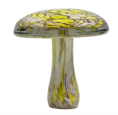 Hand Blown Art Glass Mushroom