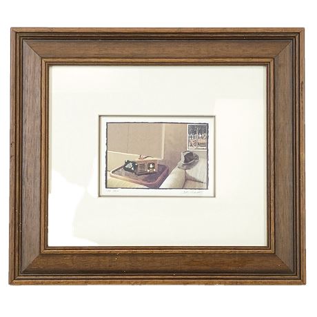May Monday "The Den" Signed Print, Interior Still Life