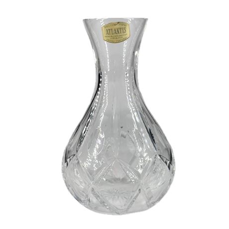 Vintage Cut Lead Crystal Vase by Atlantis