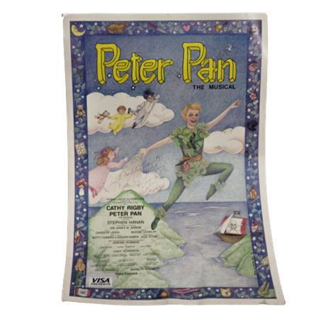 Signed Cathy Rigby Peter Pan The Musical Poster
