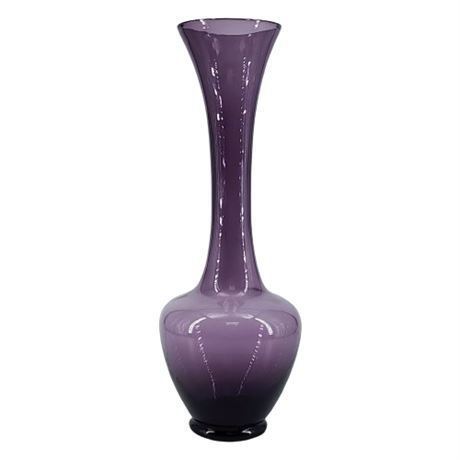 Mid-Century Scandinavian Purple Art Glass Vase