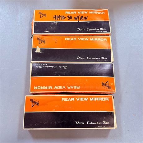 4 NOS Rear View Mirror Sets