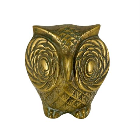 Leonard Brass Owl Figurine