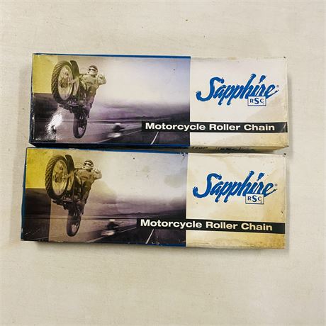 2 NOS Sapphire Roller Chains