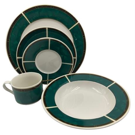 Emerald 8821 Dishes Set Service for 16 Plus Serving Dishes