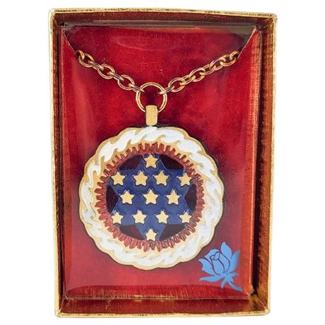 Vintage TERRA SANCTA GUILD Star of David Necklace, New in Box