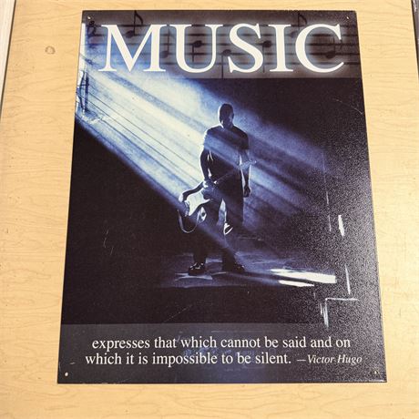 Music 12.5x16” Retro Metal Sign