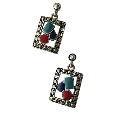 "Modern Art" Frame Post Earrings