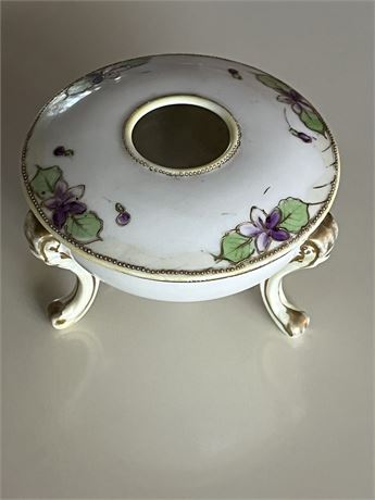 Vintage Porcelain footed hair receiver