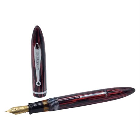 Vintage SHEAFFER Balance Junior 275 Red Carmine Striated Fountain Pen