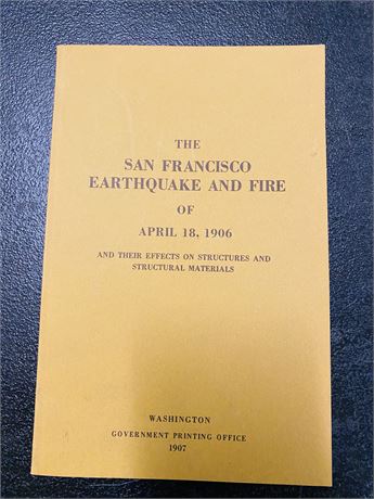 San Francisco Earthquake + Fire Book