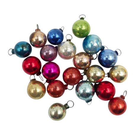 X-Small Shiny Brite Bulbs, 1/2" Glass Ornaments
