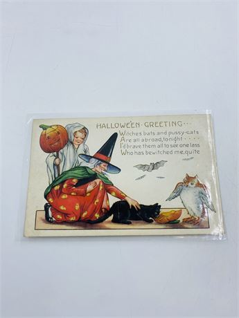 1921 Halloween Postcard