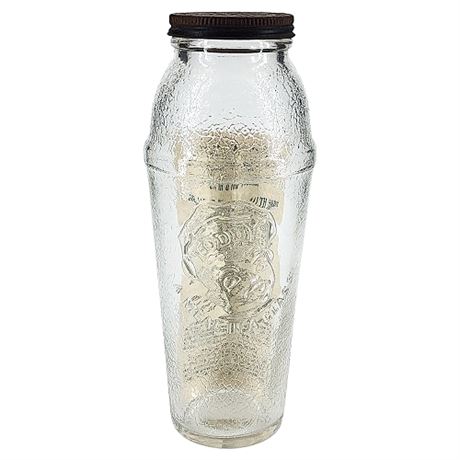 Vintage Toddy "A Meal In A Glass" Textured Glass Shaker