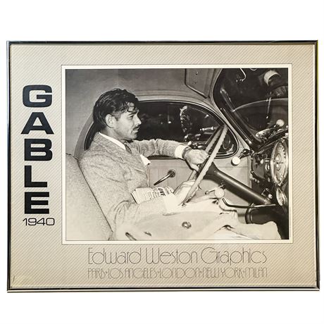 Framed Poster of "Clark Gabel 1940" by Edward Weston Graphics