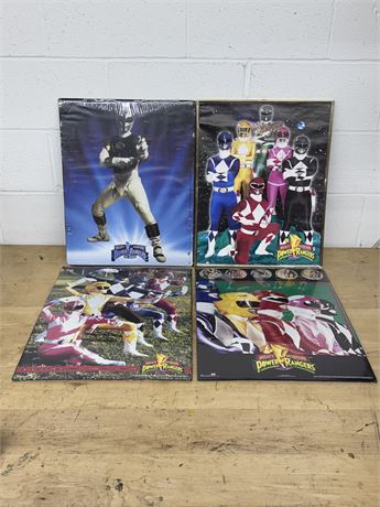 Four (4) 1990's Mighty Morphin Power Rangers Posters
