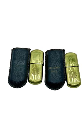 Two (2) "Brass No. 4" Lighters